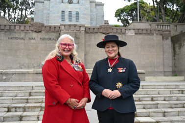 Major (Rtd) Fiona Cassidy and Dame Cindy