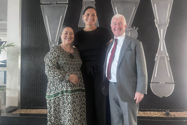 Their Excellencies with Dame Valerie Adams