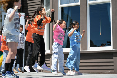 Mt Cook School dance crew perform at Government House