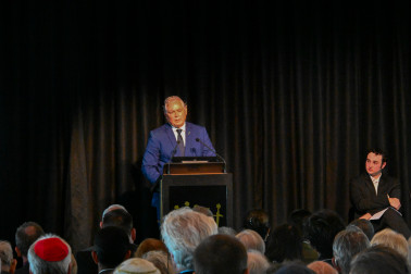 Mark Mitchell, Minister for Ethnic Communities, delivers an address