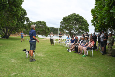 Rodent Dog Handler Miriam Ritchie spoke about her work for Project Island Song