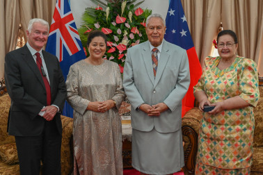 Dr Davies, Dame Cindy, His Highness, and His Good Lady