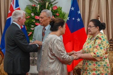 Their Excellencies greeting His Highness and His Good Lady