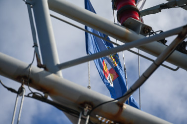 The Governor-General's flag being flown