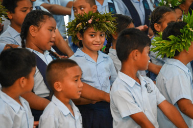 Students of Matuala School perform for Their Excellencies