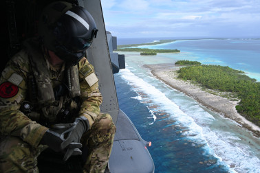 View from an NH90 above Atafu