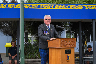 Ōtaki College Principal Andy Fraser speaks