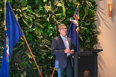 Te Papa Curator of Botany Dr Carlos Lehnebach gives a presentation