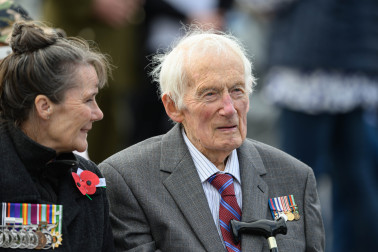 A veteran at the National Commemoration
