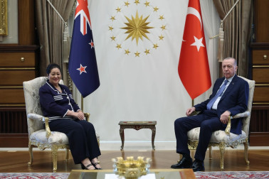 Dame Cindy in a call with His Excellency Recep Tayyip Erdoğan, President of Türkiye