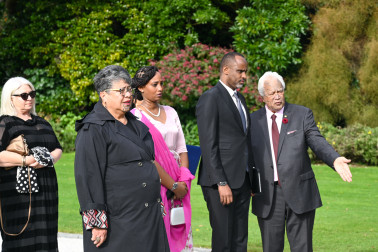 HE Mr Innocent Muhizi, High Commissioner of the Republic of Rwanda receives a mihi whakatau