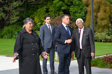 HE Mr Alisher Kayumov, Ambassador of the Republic of Uzbekistan receives a mihi whakatau