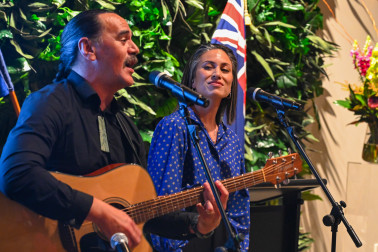 Jamie McCaskill and Kali Kopae perform