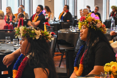 Guests watch on at the Niue 125th Anniversary celebrations