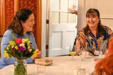 Dame Cindy speaks with a Rural Women New Zealand member