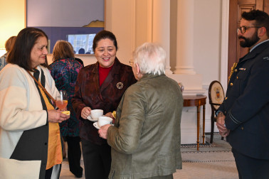Dame Cindy speaks with Guild members