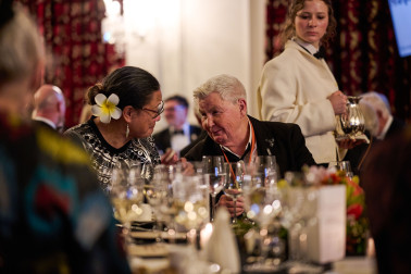 Official Secretary Alice Aben in conversation with Dame Lynda Topp