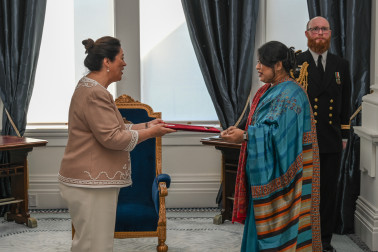 HE Ms Samina Naz, High Commissioner of the People's Republic of Bangladesh, presents her credentials