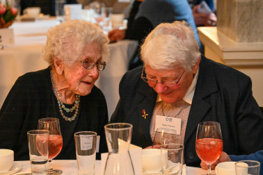 Centenarian Hilda Rolston and volunteer Sister Frances