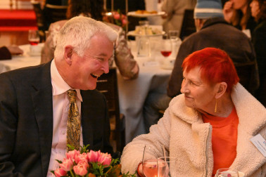 Dr Davies and guest Catherine Ward