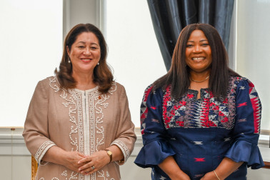 HE Ms Doris Brese, High Commissioner of the Republic of Ghana, with Dame Cindy