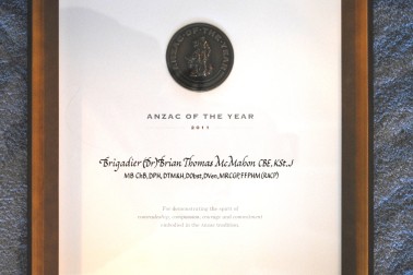 2011 Anzac of the Year Award.