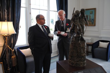Sir Anand Satyanand and 2011 Anzac of the Year, Brian McMahon.