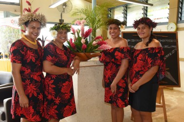 Staff at the Tourism Office in Alofi.