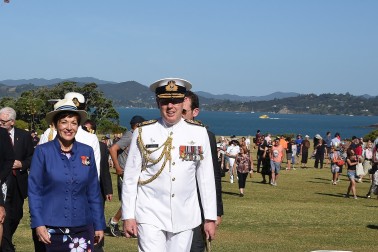 The Governor-General, The Rt Hon Dame Patsy Reddy and Rear Admiral John Martin, Chief of Navy.