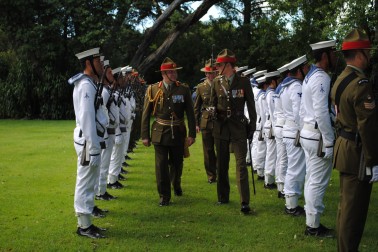 CDF inspects the Guard of Honour.