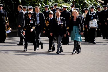The Governor-General, Sir Jerry, and Lady Janine Mateparae arrive on the Parliament Forecourt.