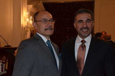 Sir Jerry with HE Mr Nabil Mohammed Al Saleh, the Saudi Arabian Ambassador.