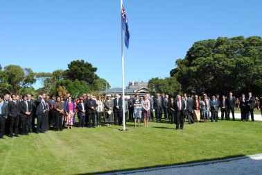 Guests at the Government House opening ceremony.