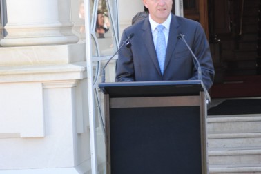 Prime Minister addresses guests.
