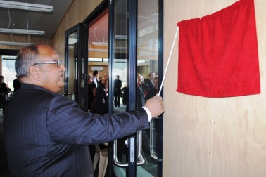 Unveiling of the plaque.