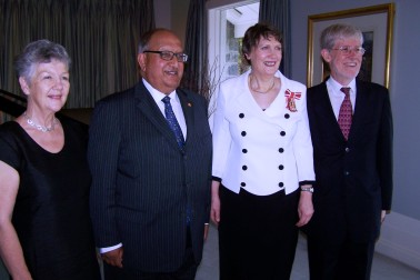 Their Excellencies with Helen Clark and Peter Davis.