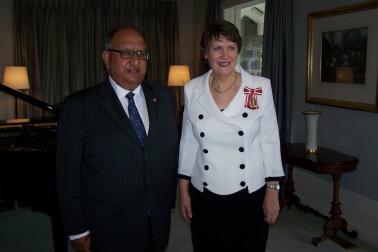The Governor-General and Helen Clark.