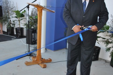 Cutting of the ribbon.