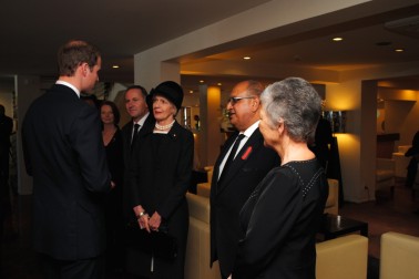 The Governor-General of Australia, Ms Quentin Bryce AC, greets HRH Prince William.