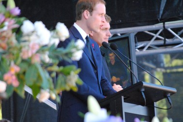 Prince William gives a tribute.
