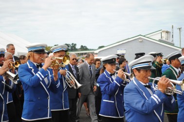 Entrance with the Rātana bands.