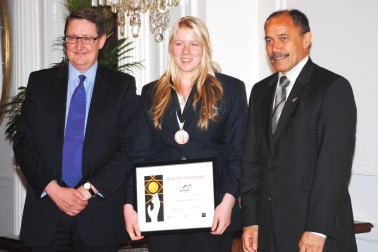 Charlotte Robertson, Palmerston North Girls’ High School, received her award.