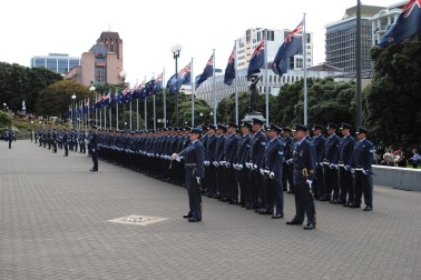 RNZAF on parade.