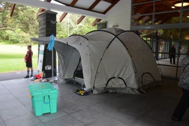 Shelterbox tent.