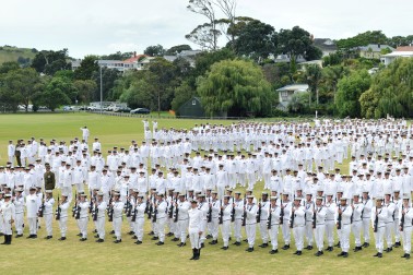 The Royal New Zealand Navy on Parade.