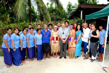 Members of the Cultural Group who performed at the Official Opening of the Art Exhibition, Tuto’otasi 50, featuring artists from New Zealand, Samoa and the region.