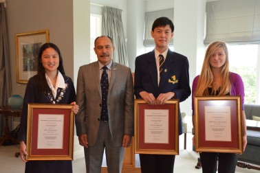 Sir George Elliot Scholarship winners 2013.