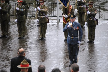 The Governor-General ascends the saluting base.