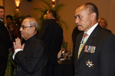 The Governor-General, Sir Jerry Mateparae and His Excellency, Mr Pranab Mukherjee, President of the Republic of India.
