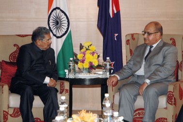 Meeting the Overseas Indian Affairs Minister.